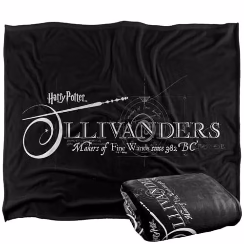 Warner Bros. Harry Potter Ollivanders Wand Makers Super Soft Fleece Throw Blanket, Multicolour, W: 152.4 cm x D: 127.0 cm – 1