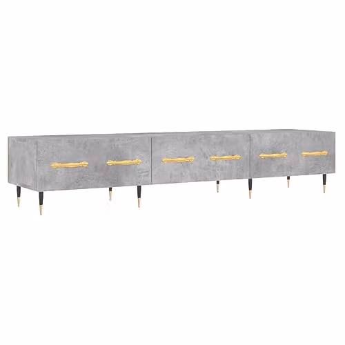 vidaXL Industrial TV Cabinet in Concrete Grey, W: 150 cm, D: 36 cm, H: 30 cm – 1
