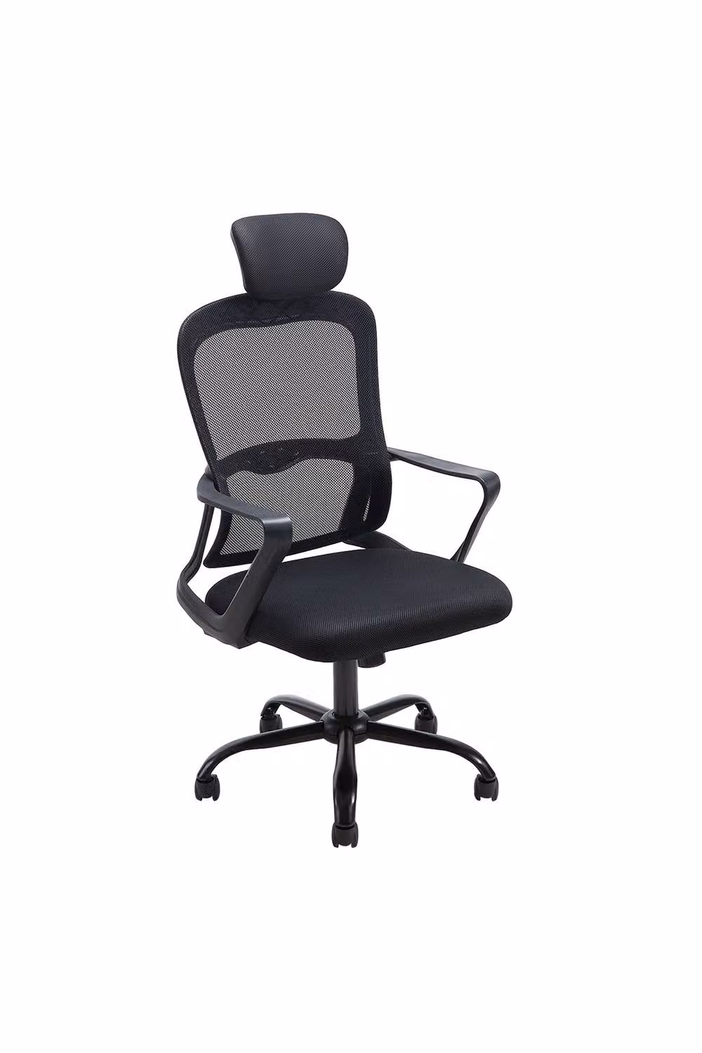 Living and Home Ergonomic Mesh Office Chair with Adjustable Headrest and Armrests in Black – 2
