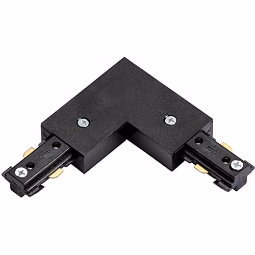 Loops Black Corner Connector for Dimmable Track Light Rail Systems – 2