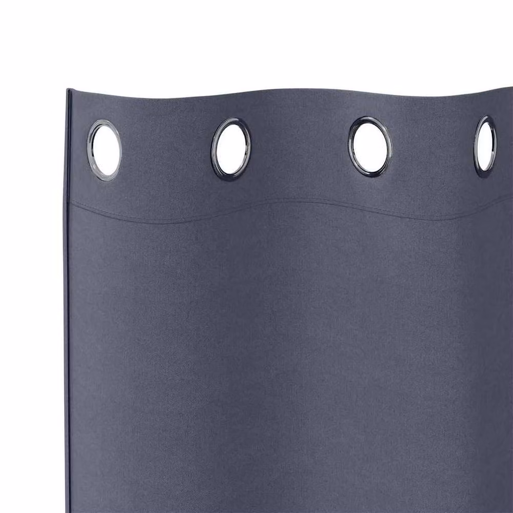 Berkfield Home Modern Anthracite Grey Polyester Eyelet Curtains, 2 Pack, W: 140 cm, H: 260 cm – 4