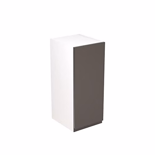 Kitchen Kit Modern Wall Mounted Bridging Cabinet in Matt Grey, W/D/H: 30.0 x 33.01 x 72.0 cm