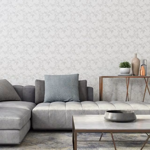 Hoopla Walls Paisley Wallpaper in Grey