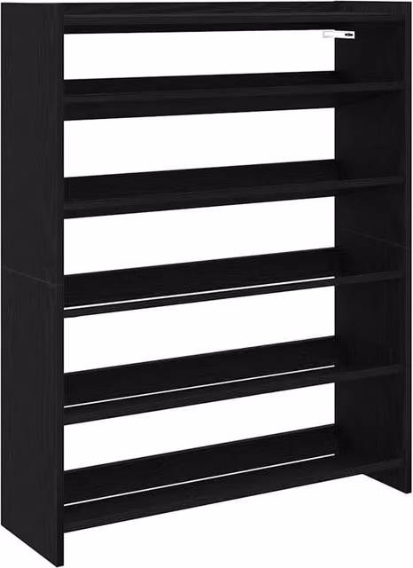 Berkfield Home Black Modern MDF Shoe Rack, W/D/H: 80 x 25 x 100 cm – 1