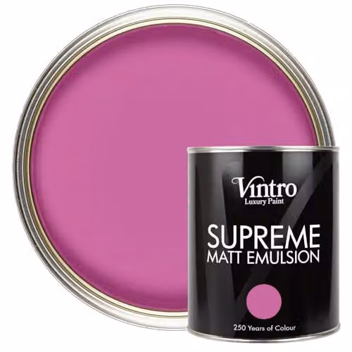 Vintro Luxury Matt Emulsion Multi Surface Paint in Orchid Pink/Purple, 1L
