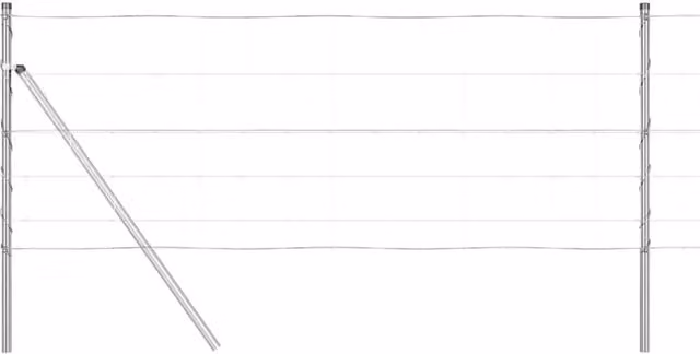 Berkfield Home Field Fence Galvanised Steel in Silver, H: 0.8 m x W: 50 m – 1