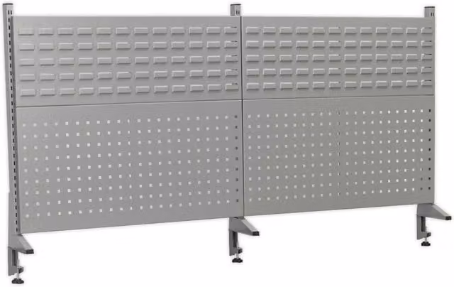 PerfoTool Loops Steel Industrial Workbench Back Panel Assembly in Grey, W: 173.5 cm
