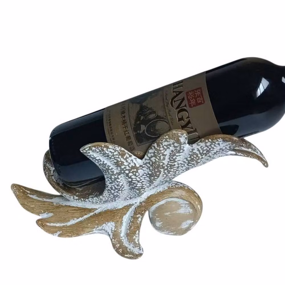 Minster Resin Wine Bottle Holder in Natural, W: 15 cm, D: 15 cm, H: 26 cm – 2