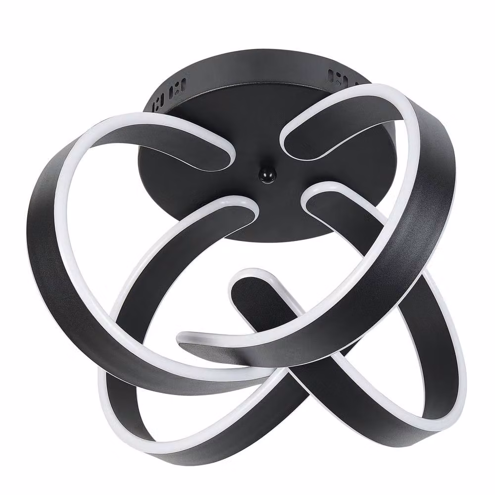 Wyld and Coco Black Aluminium Spiral LED Ceiling Lamp – 3