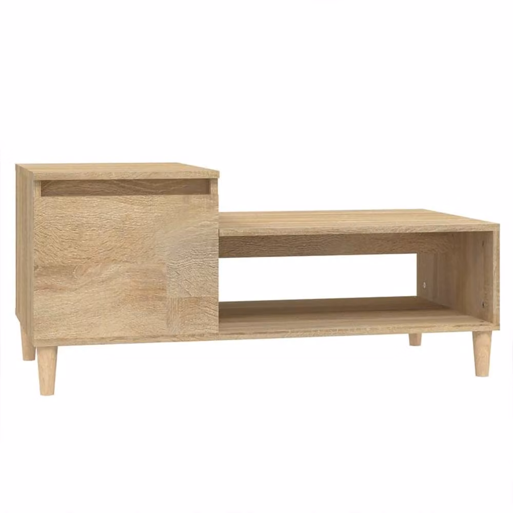 Berkfield Home Sonoma Oak Decorative Coffee Table in Light Brown, W/D/H: 100 x 50 x 45 cm – 2