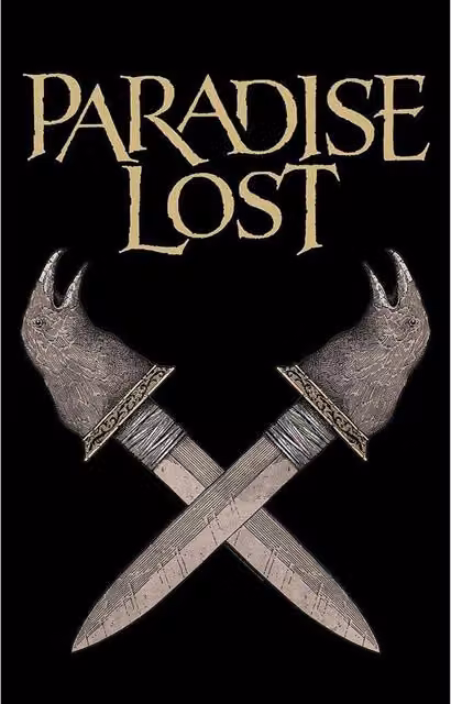 Paradise Lost Obsidian Dagger Textile Poster in Black, W: 70 cm, H: 70 cm – 1
