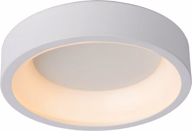 Lucide Talowe Modern Round LED Flush Ceiling Light, White, 20 cm