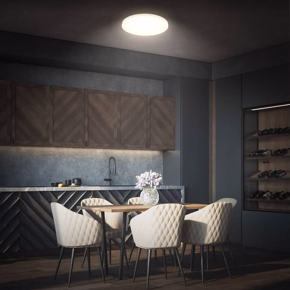 Briloner White LED Ceiling Light, 24W, Warm White 3000K, 2550 lm, W/D/H: 36 x 36 x 6.5 cm – 5