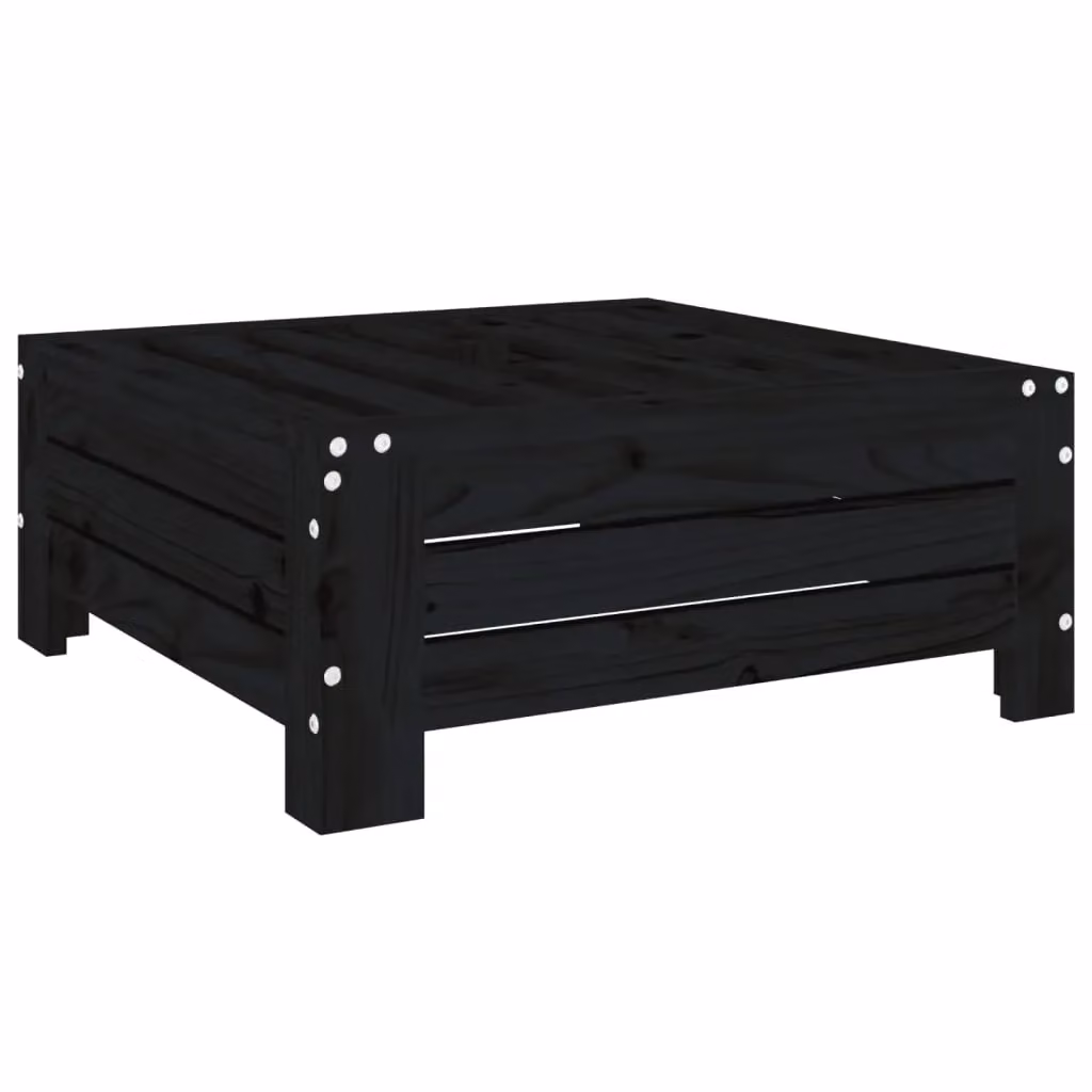 Berkfield Home Black Solid Pine Wood Parasol Base Cover – 2