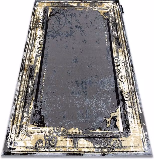 RugsX De Luxe Grey Rectangular Polyester Rug with High-Low Effect, W: 160 cm, L: 220 cm