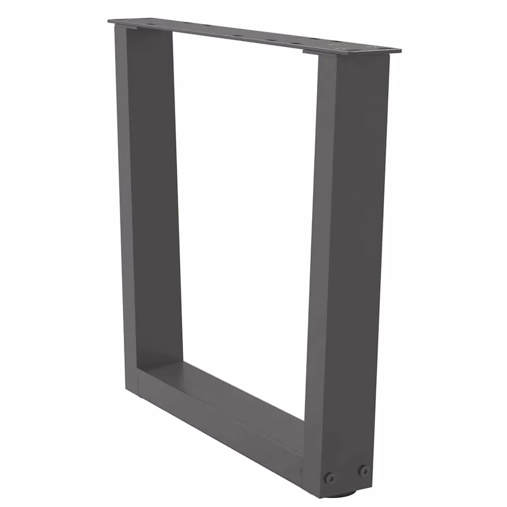 Berkfield Home V-Shape Dining Table Legs, 2 Pieces, Anthracite and Black Steel, H: 50 cm, W: 42 cm – 3