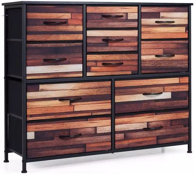Kelvenix 11-Drawer Tall Storage Chest Dresser in Black – 1