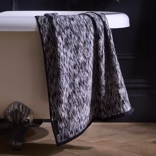 Laurence Llewelyn-Bowen Orion Black 100% Cotton Woven Hand Towel with Graphic Border