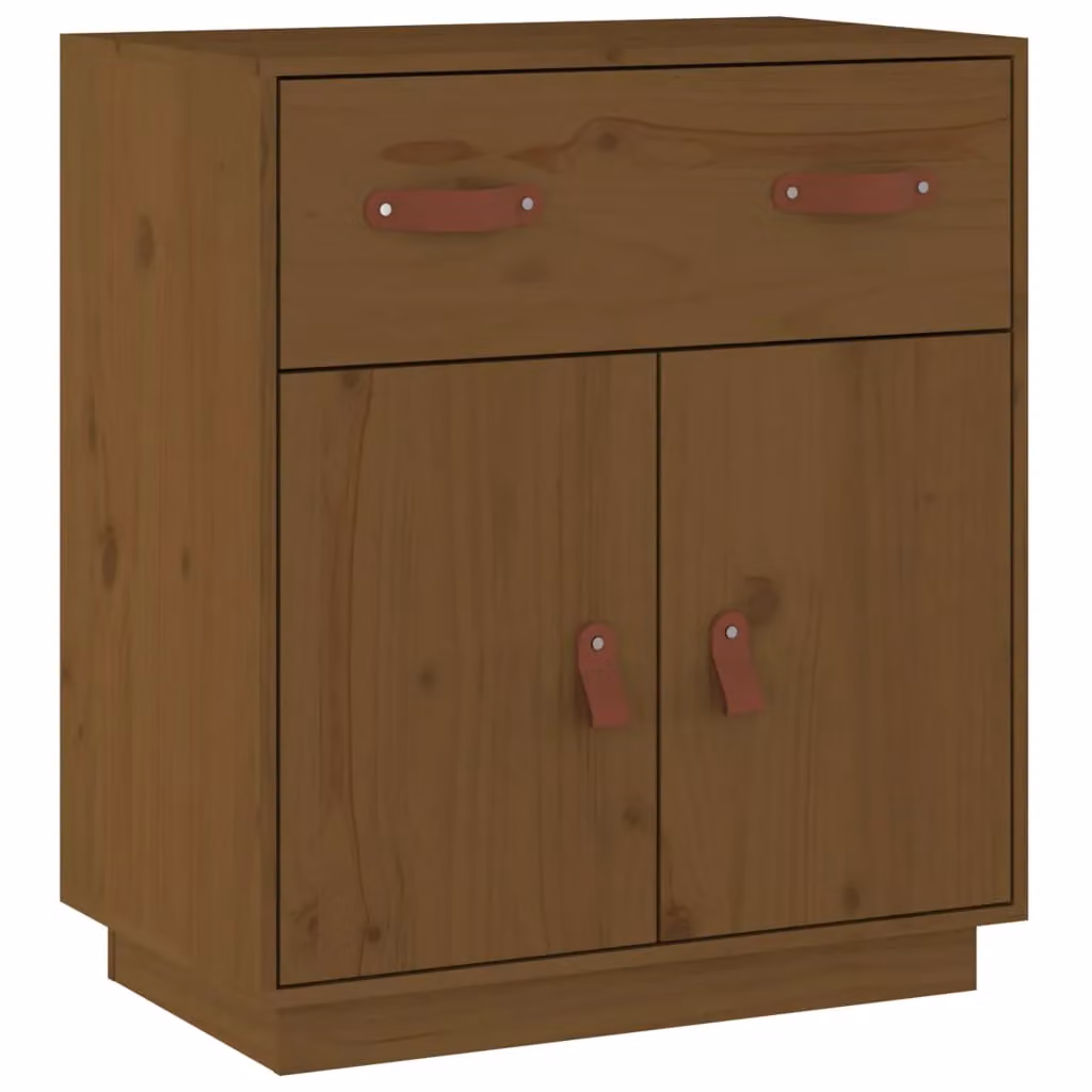 Berkfield Home Rustic Solid Wood Pine Sideboard, Honey Brown, W: 65.5 cm, D: 40 cm, H: 75 cm – 2