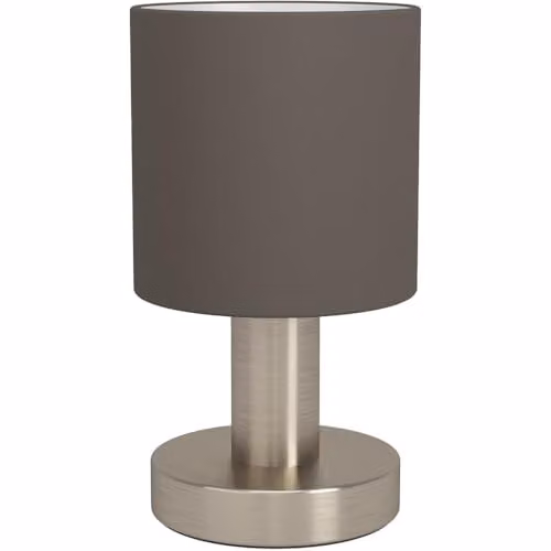 Loops Modern Metal Table Lamp in Silver and Orange with E14 LED Bulb, Height: 18.0 cm – 1
