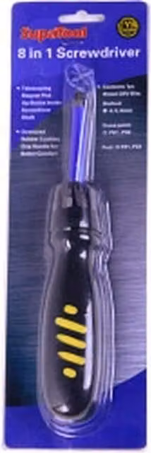 SupaTool 8 in 1 Multi-Screwdriver, Black