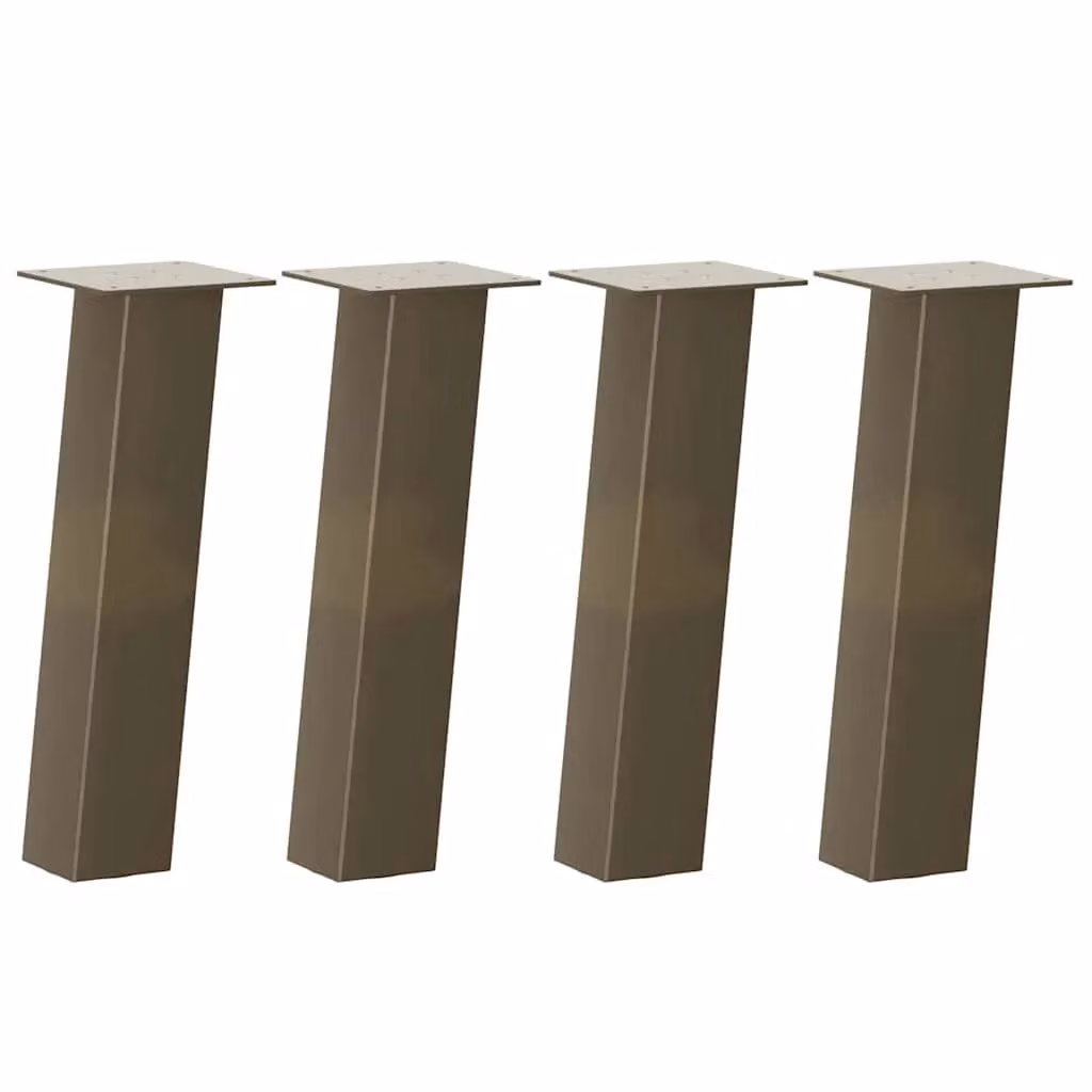Berkfield Home Coffee Table Legs, 4 Pieces, Brown Steel, Height: 30 cm – 1