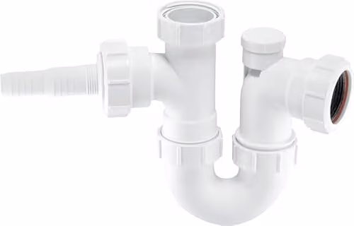 McAlpine Anti Syphon Sink Trap with Horizontal Nozzle, White