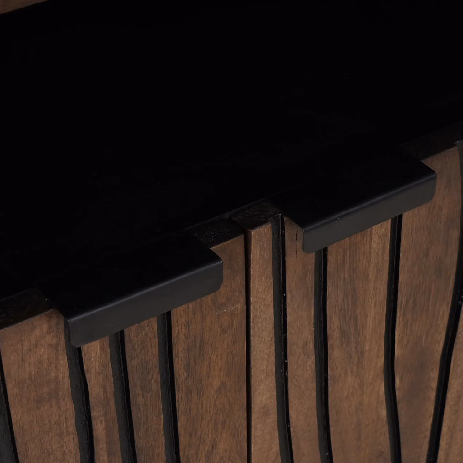 Berkfield Home Modern Sideboard in Brown and Black with Acacia and Walnut Wood Finish, W/D/H: 60 x 33.5 x 75 cm – 6