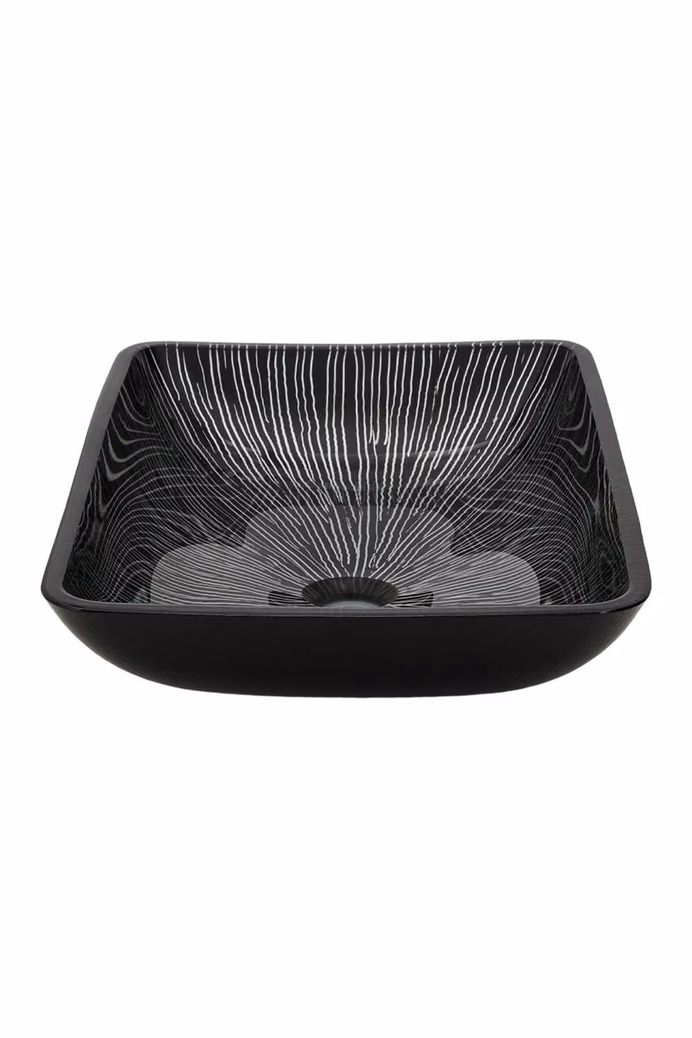 Living and Home Black Tempered Glass Countertop Vessel Washbasin Sink – 5
