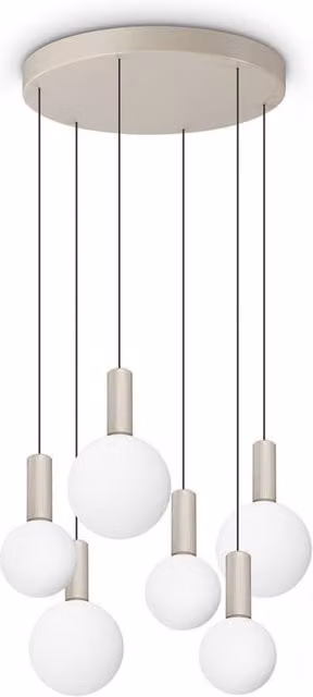 Netlighting Odeon Cluster Pendant Ceiling Light in White with 6x LED, 5500lm, 3000K