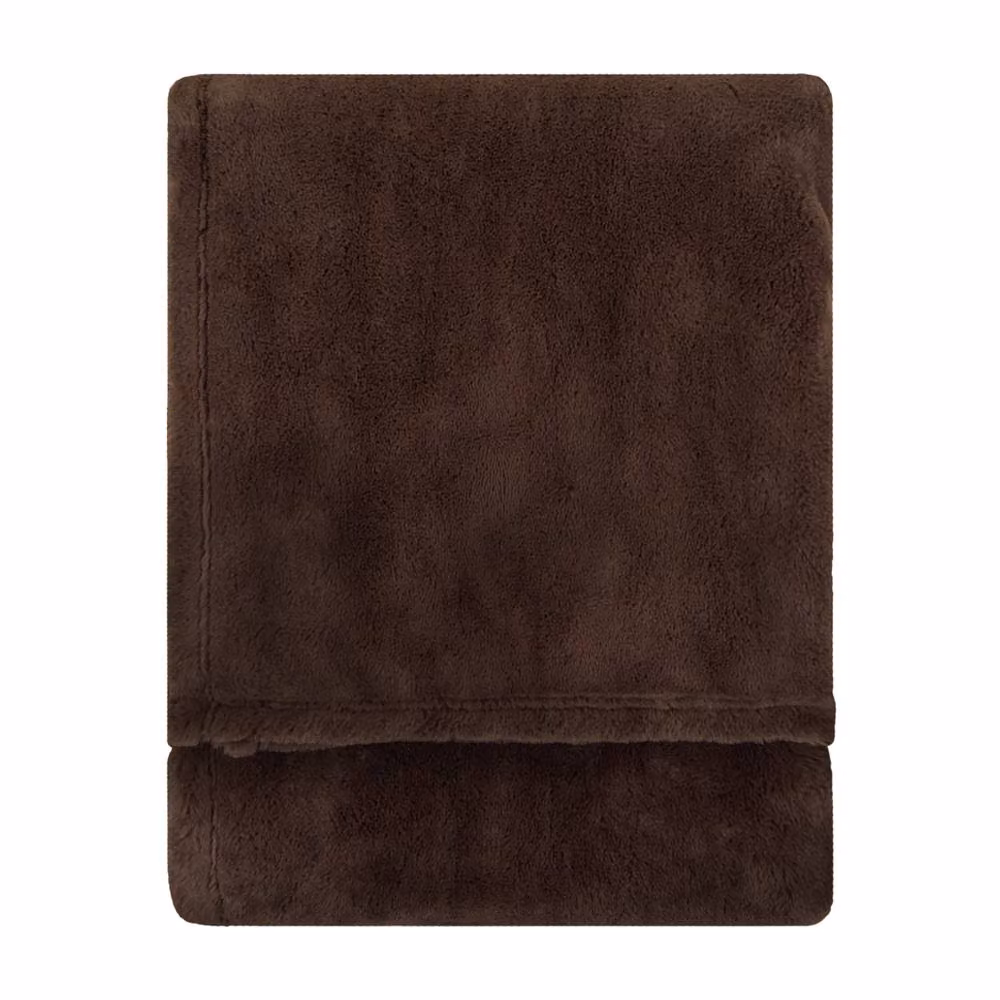 Furn Kallu Reversible Double-Sided Faux-Fur Throw in Brown, W: 130 cm, D: 180 cm – 2