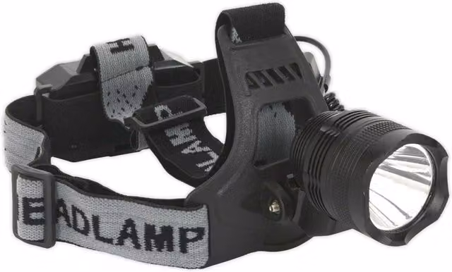 Loops Rechargeable LED Head Torch in Black and Multicolour with 3W Power and Three Light Settings