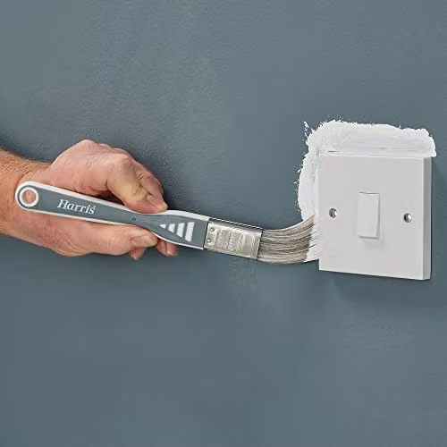 Harris Ultimate Walls and Ceilings Flat Paint Brush, 1 inch (2.54 cm), Beige, Loss-Free Bristles for Water-Based Paints – 2