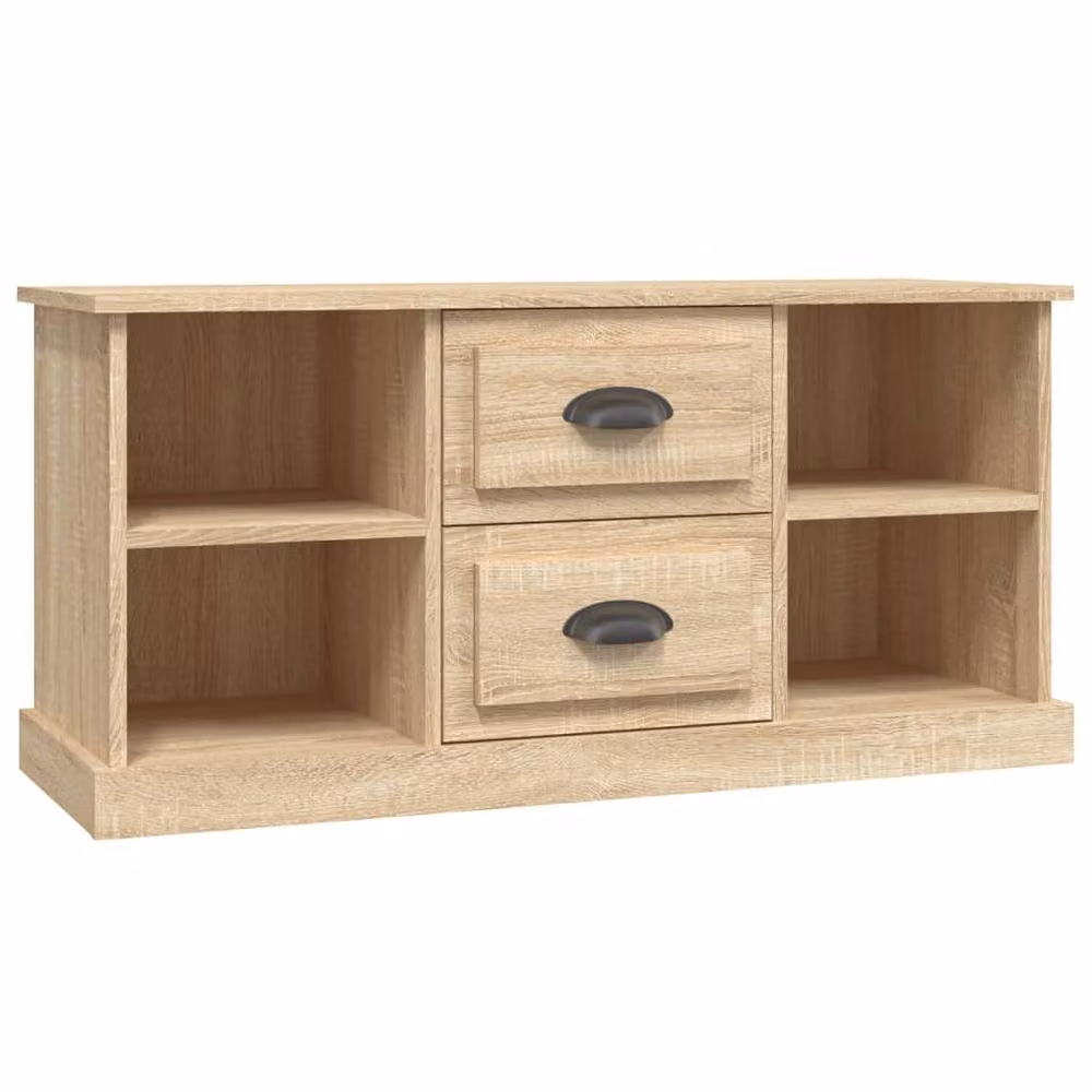 Berkfield Home Modern TV Cabinet in Light Oak Sonoma Oak, W: 99.5 cm, D: 35.5 cm, H: 48 cm – 2