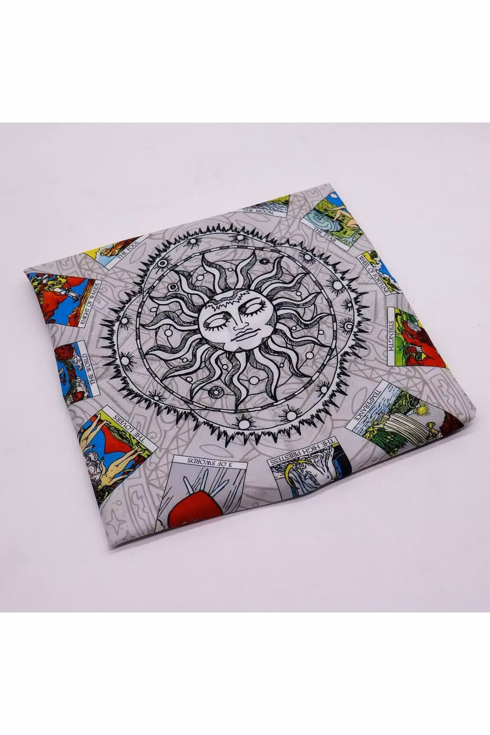KDMD Tree of Life Tarot Cloth Multicolour Polyester Reading Mat W/D/H: 75 x 75 x 1 cm – 3
