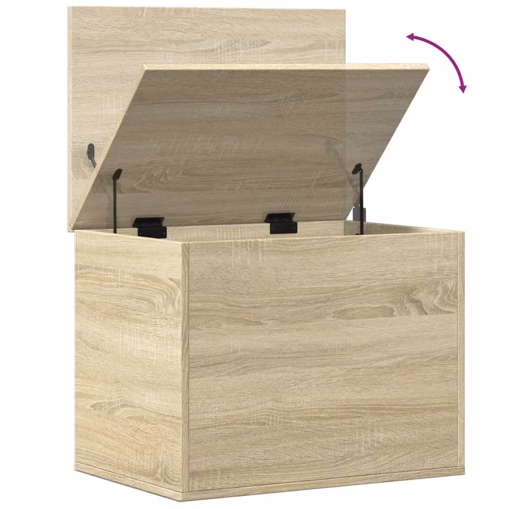 Berkfield Home Sonoma Oak Storage Box in Light Tan, W/D/H: 60 x 42 x 46 cm – 2