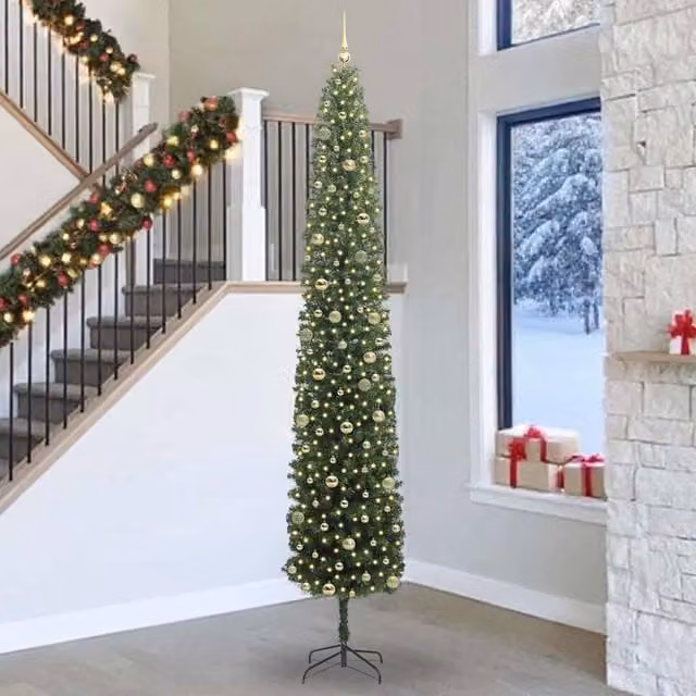 Berkfield Home Artificial Christmas Tree with 300 LEDs and Stand, Green, Height: 300 cm – 1