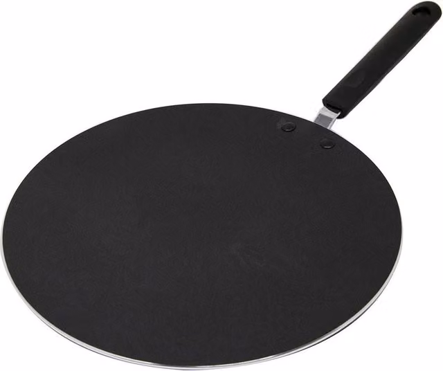 Nordara Non-Stick Crepe Pan for Roti, Naan and Pancakes, Black, Diameter: 27.5 cm