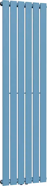 Lux Heat Flat Coloured Vertical Radiator in Blue, H: 160 cm, W: 42 cm