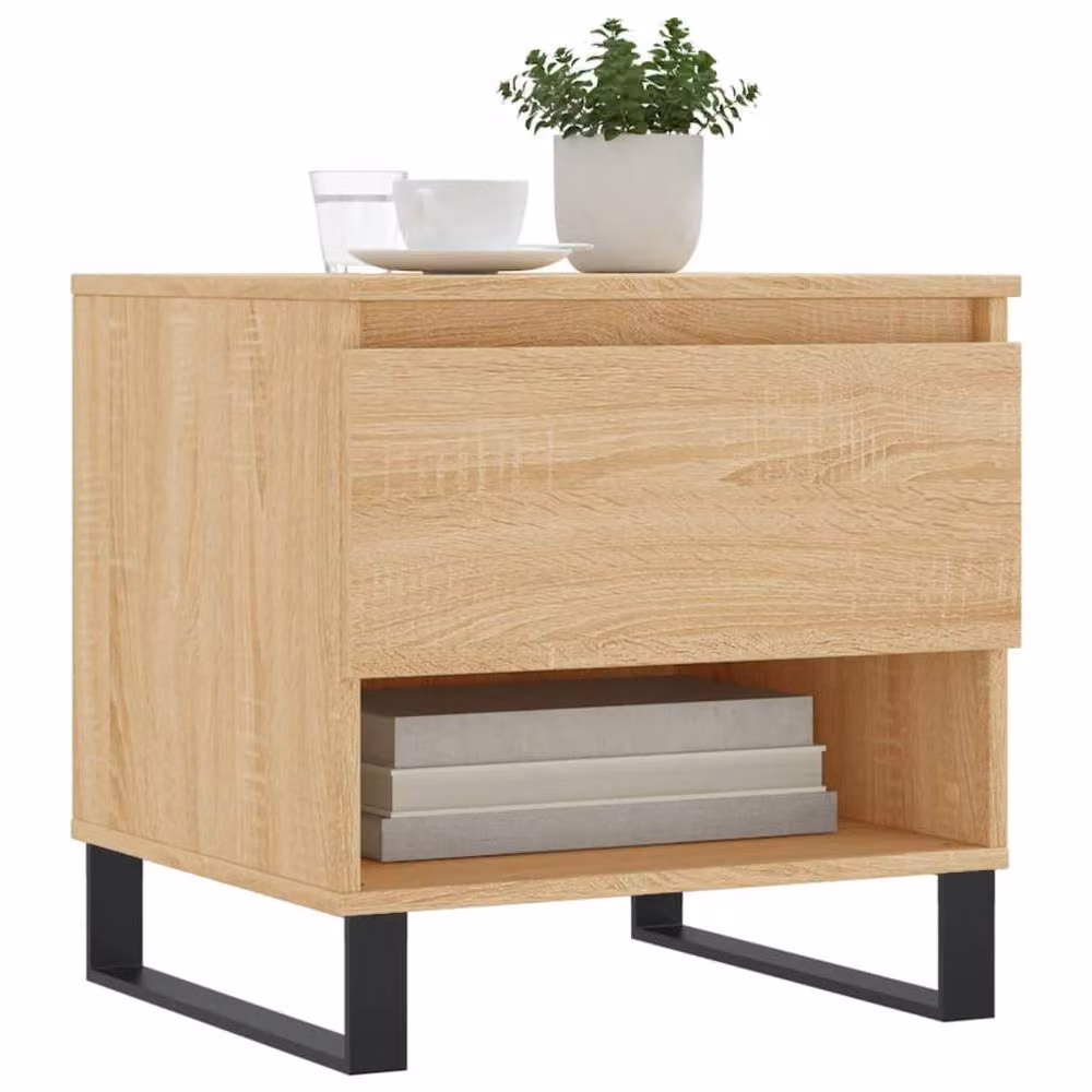 Berkfield Home Set of 2 Sonoma Oak Coffee Tables, Brown, W/D/H: 50 x 46 x 50 cm – 2
