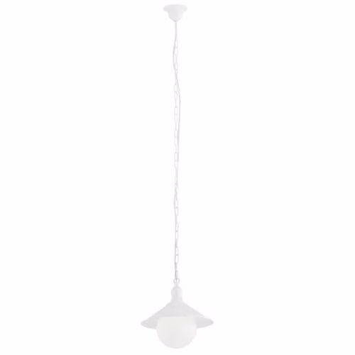 Netlighting Argon Erba Bis Dome Pendant Ceiling Light in White with Glass and Metal Structure IP44