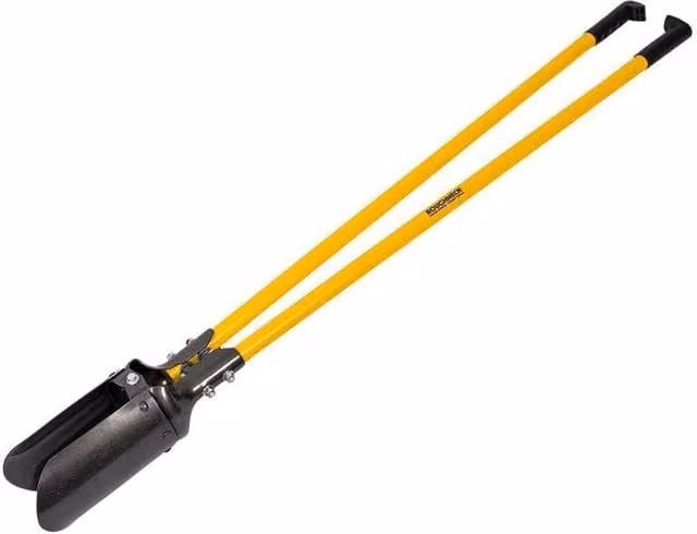 Roughneck Traditional Pattern Post Hole Digger with Steel and Fibreglass Handles, 135mm – 1