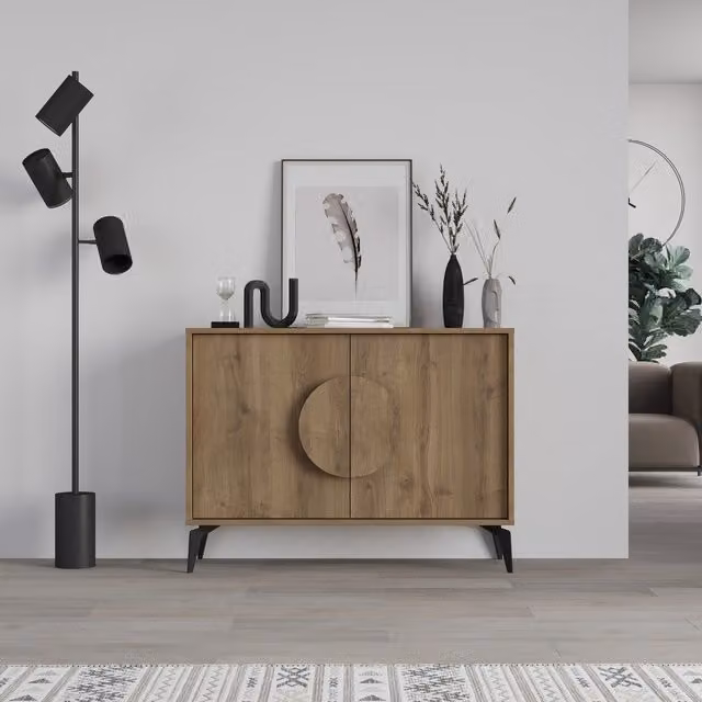 Decortie Gora 2 Door Sideboard in Dark Brown, 2 Pack – 1