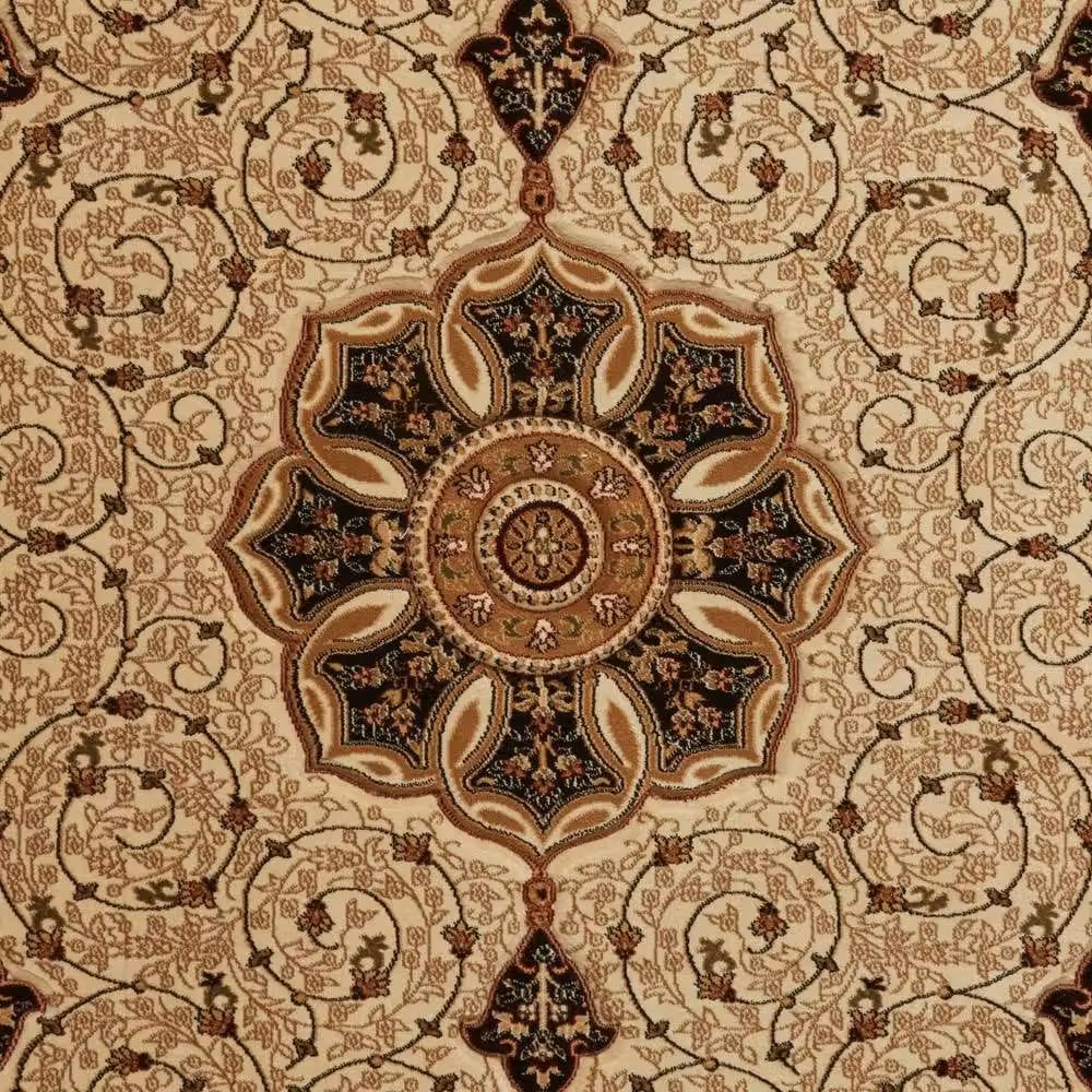 The Rug Shop UK Traditional Stain-Resistant Easy Care Floral Area Rug in Beige, W: 280 cm, D: 380 cm – 2