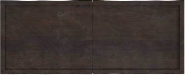 Berkfield Home Dark Brown and Dark Grey Live Edge Solid Oak Table Top, W: 160 cm, D: 60 cm, H: 2-4 cm – 1