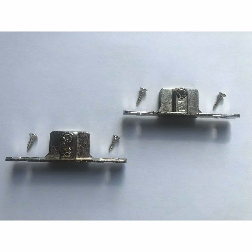 PAWNORA 4 Pack Metal Kitchen Drawer Front Fixing Brackets in Silver – 2