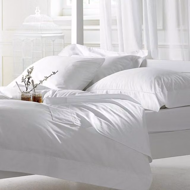 Bellissimo 400 TC Cotton Duvet Set in White, King Size (1 Duvet Cover and 2 Oxford Pillowcases)