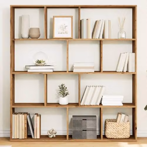 vidaXL Artisan Oak Book Cabinet in Brown, W: 132 cm, D: 29 cm, H: 141.5 cm – 2