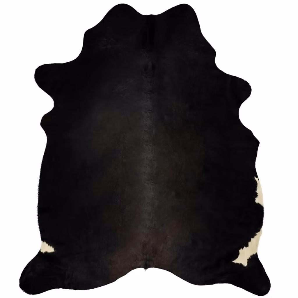 Berkfield Home Black Real Cowhide Rug, W: 180 cm, D: 220 cm – 3