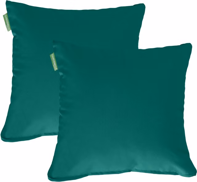 Gardenista Green Square Garden Scatter Cushion Set of 2 with Removable Polyester Cover